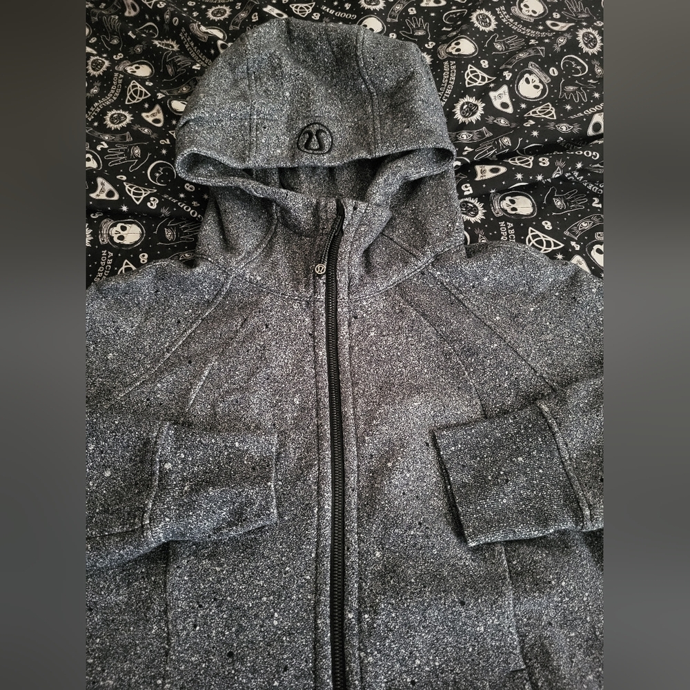 Lululemon scuba hoodie rare speckled black, size 14. NWT. - Picture 4 of 12